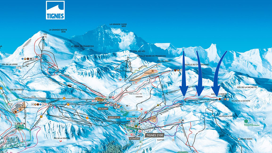 Locatie lift Aiguille Percée.